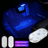 1pc Touch Sensor USB LED Interior light LED Lamp Car Ceiling Lamp Reading Light Car Decorations Roof Interior Lighting