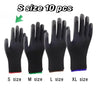 10 paires de gants de sécurité durables – antidérapants, résistants à l'usure et protection ESD pour le jardinage et le travail du bois