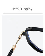 Blue Light Blocking Reading Glasses with Glitter Frame Fashion Oversized Presbyopia Glasses Slimming for Men Women