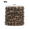 5pcs Leopard Print High Elastic Hair Ties Scrunchie Ties High Elasticity Ponytail Holder Women Girls Hair Rings Rope Accessories