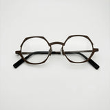 Wcwe Belight Optical Belgium Geometry Irregular Shape Titanium Eyewear Spectacle Frame Men Women Eyeglasses