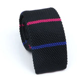 Cravate en tricot pour homme, tendance, fine, rayée, tissée, tricotée, colorée, chaude, design, idée cadeau