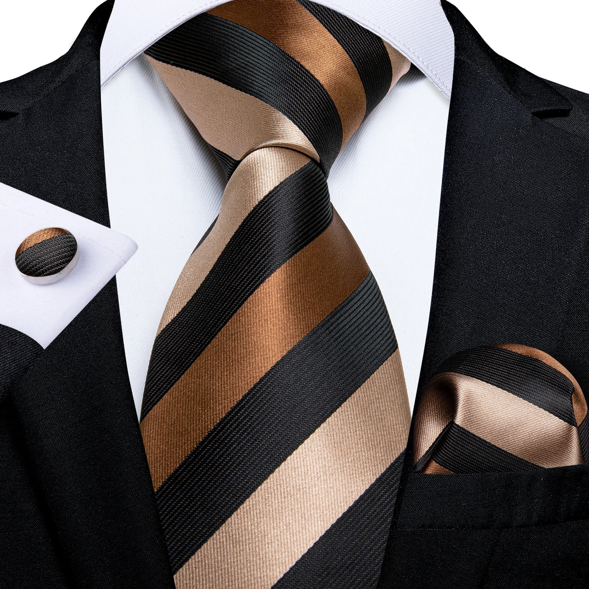 Cravate homme orange cachemire luxe soie polyester mariage bal 8 cm ensemble cravate pochette mouchoir boutons de manchette cadeau pour mari homme accessoire