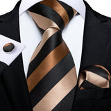 Cravate homme orange cachemire luxe soie polyester mariage bal 8 cm ensemble cravate pochette mouchoir boutons de manchette cadeau pour mari homme accessoire