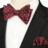 EASTEPIC Striped Bow Tie for Men Hanky Set Plaid Accessory Paisley Neckwear Floral Design Polka Dot Pure Black Evening Party