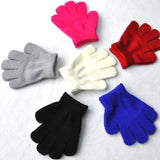 Gants tricotés pour enfants, mitaines d'hiver en fourrure solide pour enfants de 3 à 7 ans