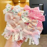 10 Pcs/Set New Baby Girl Cute Colors Flower Hair Bands Ponytail Holder Chilren Soft Scrunchies Rubber Kids Hair Accessories