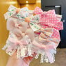 10 Pcs/Set New Baby Girl Cute Colors Flower Hair Bands Ponytail Holder Chilren Soft Scrunchies Rubber Kids Hair Accessories