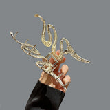 Luxury Large Metal Hair Claw Clip Irregular Hairpins Punk Crystal Hair Crabs Barrettes Vintage Jaw Clips Women Hair Accessories