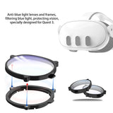 For Quest 3 lens Magnetic eyeglass frames anti-blue light optical lenses protection VR accessories for Oculus/Meta Quest 3