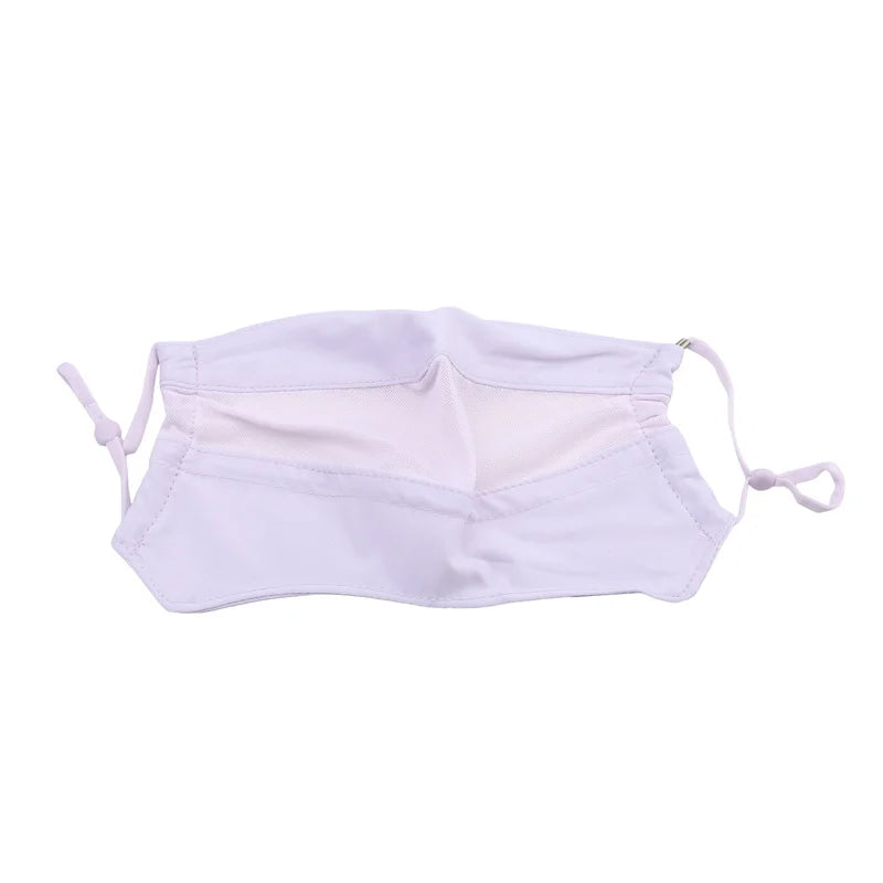 Masque de protection solaire sans trace pour femmes, en soie glacée, anti-ultraviolet, respirant, fin, tendance, été, 2024