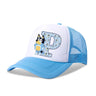 Casquette de baseball Blueyi Bingo pour enfants, motif dessin animé AZ, imprimé lettres, chapeau de soleil, casquettes d'été décontractées, casquettes Kawaii à visière réglable, cadeau pour enfants