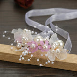 Elegant Girls Headband Imitated Pearl Hair Headdress Baby GirlsFlower Wreath Bride Garland Head Hoop Wedding Headbands Hair
