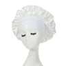 Lot de 2 bonnets en satin à larges bords en imitation soie pour femme, couvre-chefs à bande élastique