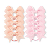 10Pcs/lot Grosgrain Ribbon Pigtail Hair Bows Elastic Hair Ties Hair Bands Holders Girls Baby Hair Accessories for Baby Infants