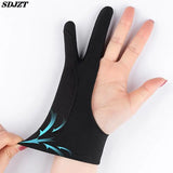 Anti-Touch-Handschuhe mit zwei Fingern zum Malen von Tablets, digitalen Tafeln, Bildschirmen, Berühren, Zeichnen, Antifouling, Ölgemälde, Kunstbedarf