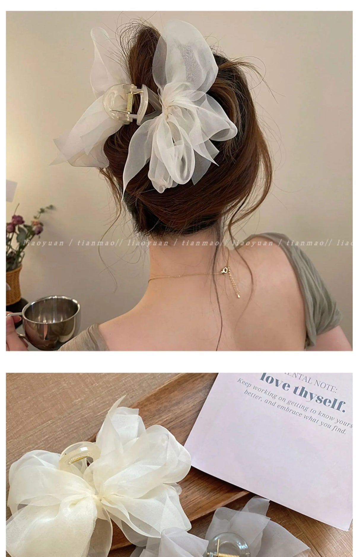 Pince à cheveux en maille pour femme, élégante, en forme de nœud, accessoire pour cheveux, cadeau idéal