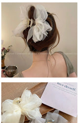 Pince à cheveux en maille pour femme, élégante, en forme de nœud, accessoire pour cheveux, cadeau idéal