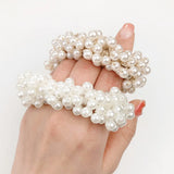 Pearls Beads Hair Ties Elastic Hair Bands For women Hair Rope Scrunchies Ponytail Holders Rubber Hair Accessories