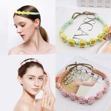 Style Elastic Hair Band Braided Rope Headwrap Turban Women Hair Scarf Macrame Hair Band Bohemian Headband Crochet Bandana