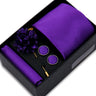 Top Quality Solid color Ties Hanky Cufflinks Brooch Set Elegant Jacquard Necktie For Men Business Wedding In Gift Box Gravatas