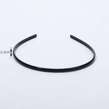 1 Piece Simple Women Headbands Fashion Head Band for Girls  Solid Black Color Casual Hair Accessories Plastic Headbans Wholesale
