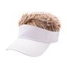 Casquette de baseball de golf avec faux cheveux évasés, pare-soleil, postiche amusant, pour hommes et femmes, perruque à pointes