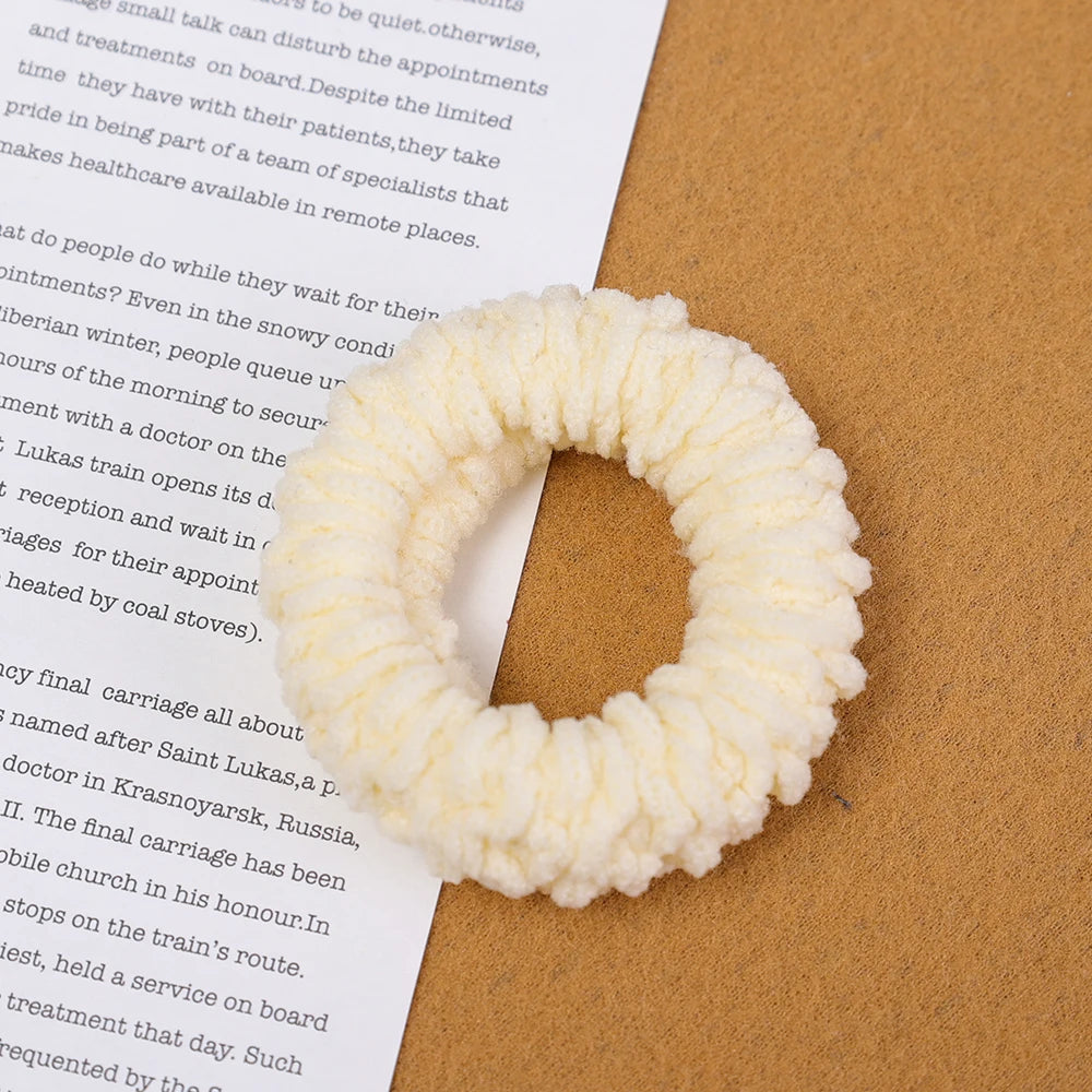 50/10Pcs New Korean Woman Big Elegant Elastics Hair Band Solid Color Scrunchies Hair Ties Ladies Ponytail Hold Hair Accessories