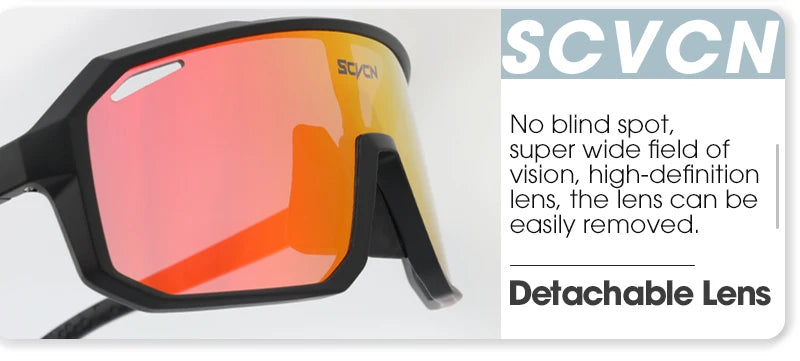 SCVCN Cycling Glasses Bike Sunglasses Men UV400 Eyewear Sports MTB Outdoor Goggles Bicycle Women Sunglasses Multi Color Riding
