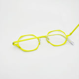 Wcwe Belight Optical Belgium Geometry Irregular Shape Titanium Eyewear Spectacle Frame Men Women Eyeglasses