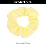 Women Lady Female Flower Hair Accessories LatticePrint Elastic Hairs Ties Yellow Scrunchies Hair Rope Girls Headwear