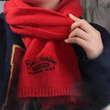 Embroidered Wool Scarf Long Cashmere Shawl Wool Scarves Winter Cashmere Scarves Korean Style Scarves Letter Long Shawl Student