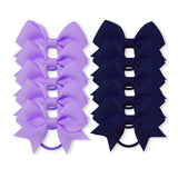 10Pcs/lot Grosgrain Ribbon Pigtail Hair Bows Elastic Hair Ties Hair Bands Holders Girls Baby Hair Accessories for Baby Infants