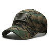 Casquette de baseball brodée avec motif camouflage du drapeau américain pour homme