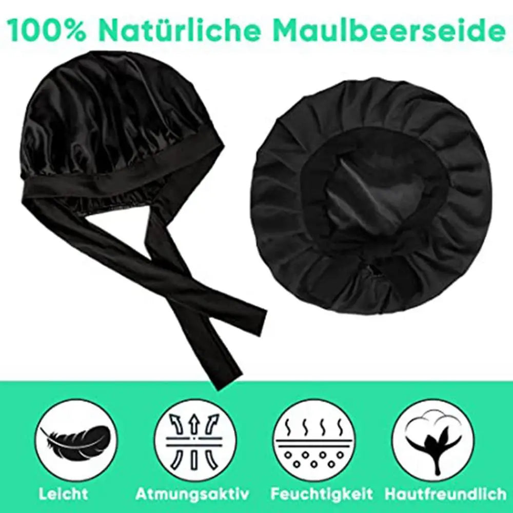Bonnet de nuit en satin pour femme et homme, bonnet de nuit unisexe, bonnet de douche