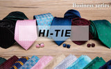 Hi-Tie 100% soie classique pour homme, cravate de mariage corail rose rouge pêche, pochette carrée, boutons de manchette, ensemble de cravates roses pour hommes, cravates cachemire unies