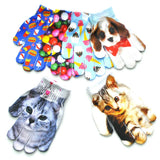 Gants pour enfants de 5 à 11 ans, pour écoliers de maternelle, hiver, chauds, motif chiot 3D, mitaines tricotées, gants à doigts complets, gants à tricoter pour enfants