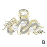 Épingle à cheveux dragon bleu avec perle pour femme, pince à cheveux simple, pince requin, mode, tempérament, accessoires pour cheveux simples