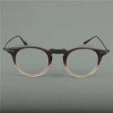 Japanese fashion eyeglass frame with circular frames made of pure titanium for both men and women