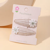 1pcs Ins Daisy Flower Hair Clips Baby Girl Hairpins for Kids Lace White Barette Princess Hooks Infant Accessories Korean