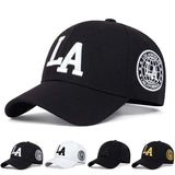 Casquette de baseball unisexe avec lettres brodées LA, ajustable, décontractée, pour le printemps et l'automne, pour l'extérieur, avec protection solaire