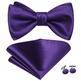 Dropshipping Jacquard Silk Mens Self Bow Tie Hanky Cufflinks Set Male Butterfly Knot Bowtie Wholesale for Male Wedding Business