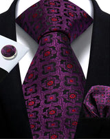 Cravate homme Paisley Jacquard tissé 8 cm formelle affaires mariage cravate poche carré ensemble costume cravate haute qualité fait main Gravata