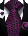 Cravate homme Paisley Jacquard tissé 8 cm formelle affaires mariage cravate poche carré ensemble costume cravate haute qualité fait main Gravata