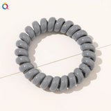 High Elasticity Telephone Coil Hairbands Women Spiral Hair Ties Girls Hair Rings Rope Solid Color Hair Accessories Gum Scrunchy