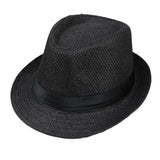 Children Kids Summer Beach Straw Hat Jazz Panama Trilby Fedora Hat Gangster Outdoor Breathable Hats Girls Boys Sunhat