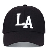 Casquette de baseball unisexe avec lettres brodées LA, ajustable, décontractée, pour le printemps et l'automne, pour l'extérieur, avec protection solaire