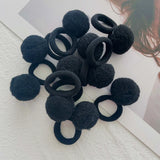 10pcs Kids Elastic Hair Bands Girls Plush Ball Rubber Band For Children Sweets Scrunchie Hair Ties Clip Baby Hair Accessories
