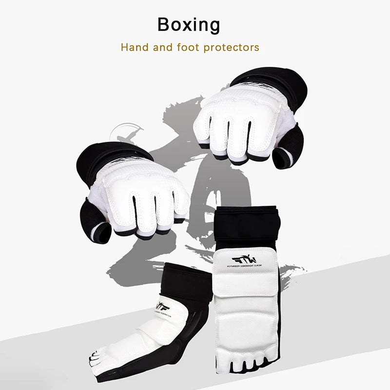 Gants en cuir pour taekwondo, sparring, karaté, protège-chevilles, équipement de protection, boxe, arts martiaux, protège-mains