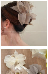 Pince à cheveux en maille pour femme, élégante, en forme de nœud, accessoire pour cheveux, cadeau idéal
